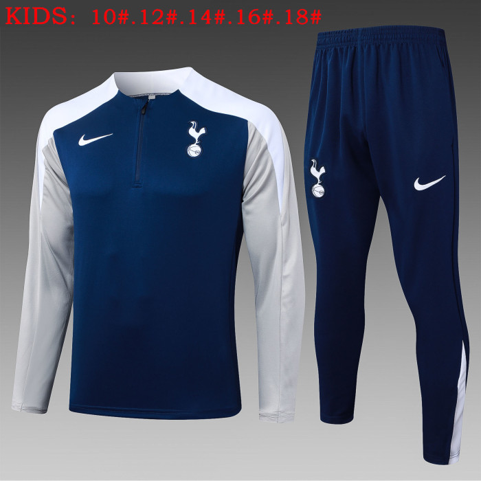 25-26 TOT Royal Blue Half Pull Kids Tracksuit (儿童半拉链)