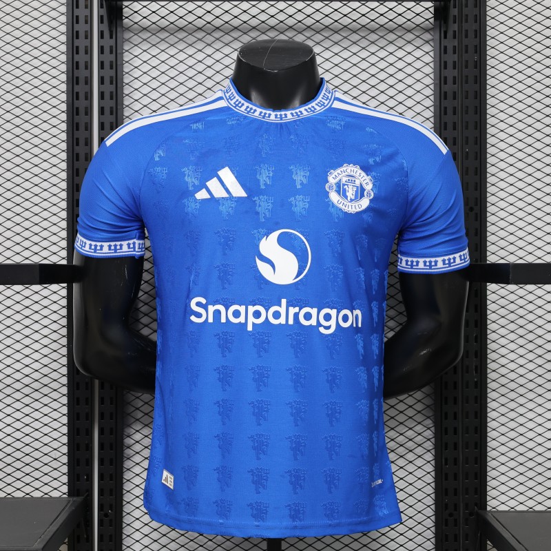 26-27 Man Utd Blue Player Version Training shirts