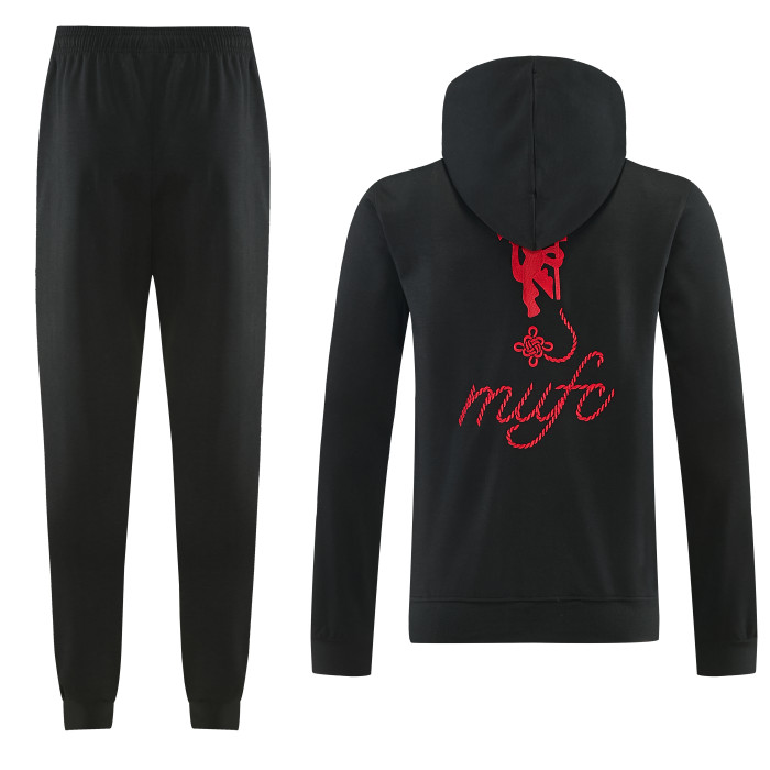 26-27 Man Utd Black Hoodie Tracksuit (春节卫衣套装)