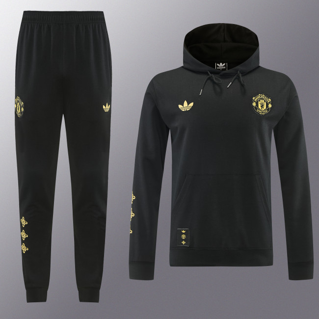26-27 Man Utd Black Hoodie Tracksuit (春节卫衣套装)