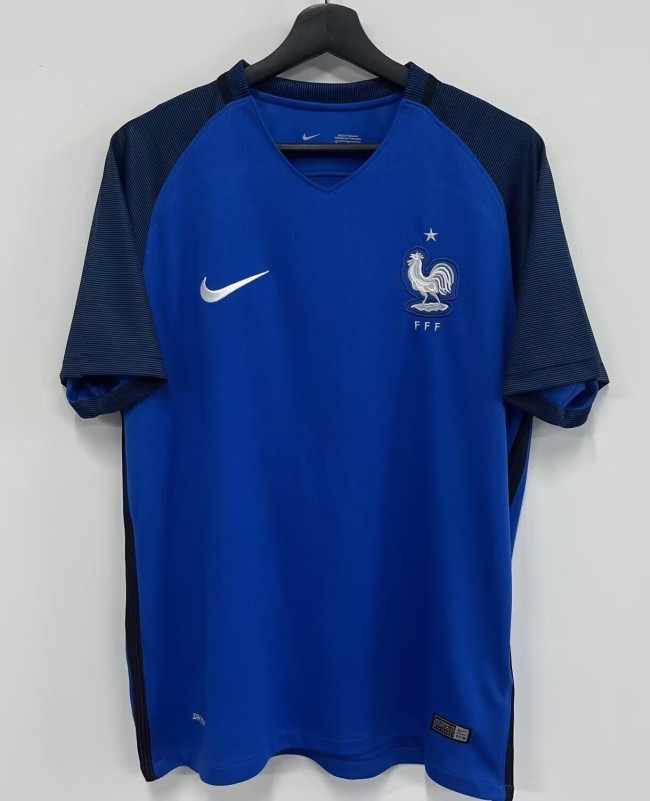 2016 France Home Retro Soccer Jersey