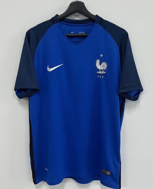 2016 France Home Retro Soccer Jersey