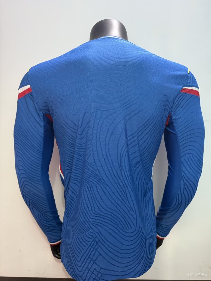 26-27 France Blue Player Version Long Sleeves Soccer Jersey