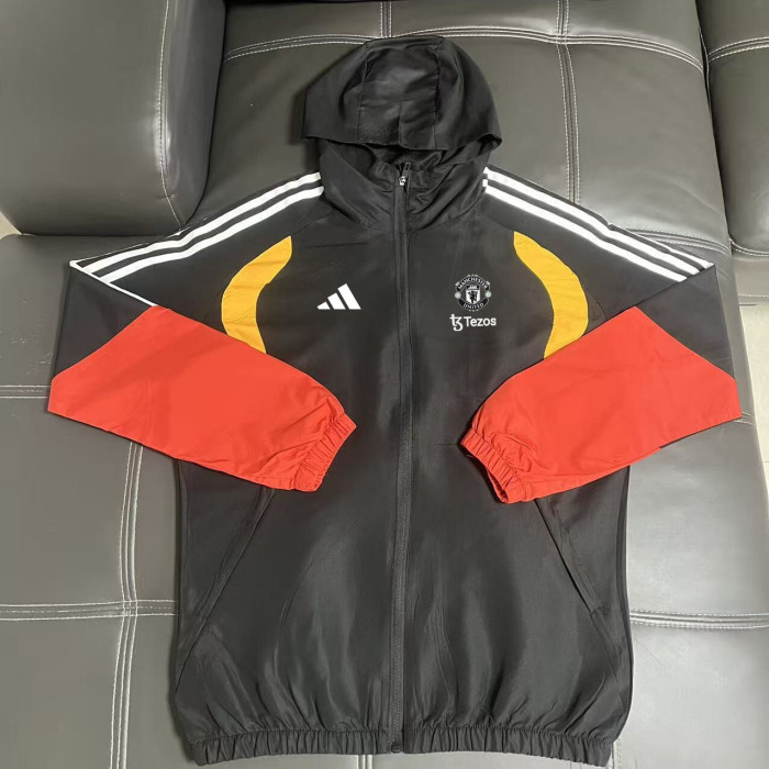25-26 Man Utd Black Windbreaker