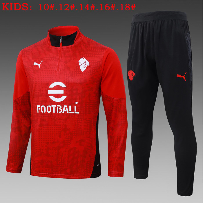 25-26 ACM Kids Red Half Pull Tracksuit (儿童半拉链)