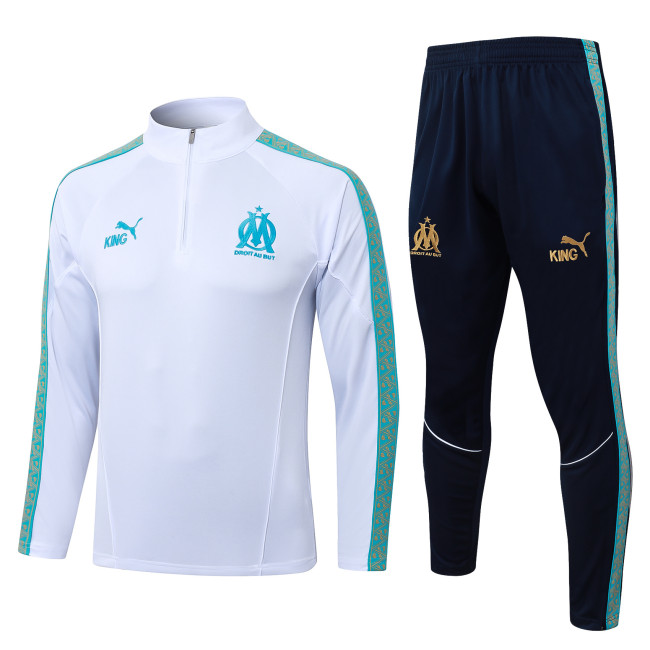 25-26 Marseille White Half Pull Tracksuit (半拉链)