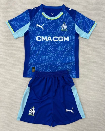 25-26 Marseille Second Away Kids Soccer Jersey