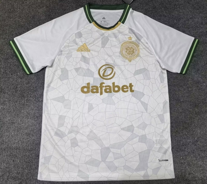 26-27 Celtic White 60th Anniversary Fans Soccer Jersey