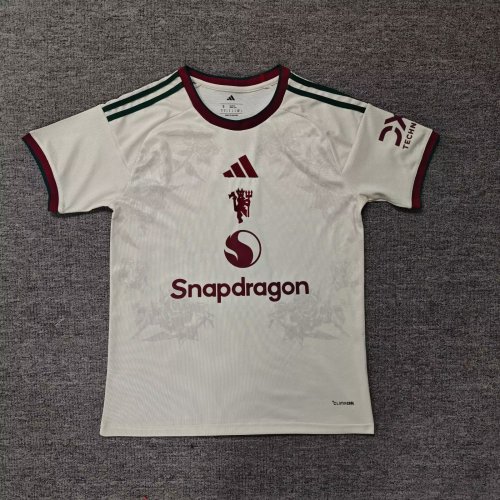 26-27 Man Utd Beige Special Edition Fans Soccer Jersey