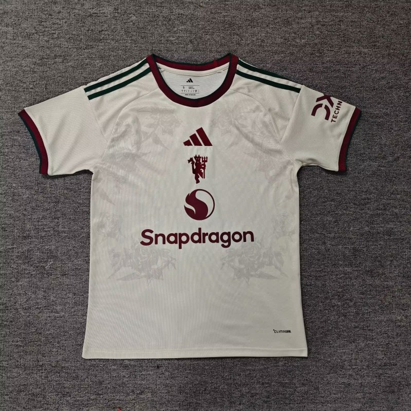 26-27 Man Utd Beige Special Edition Fans Soccer Jersey