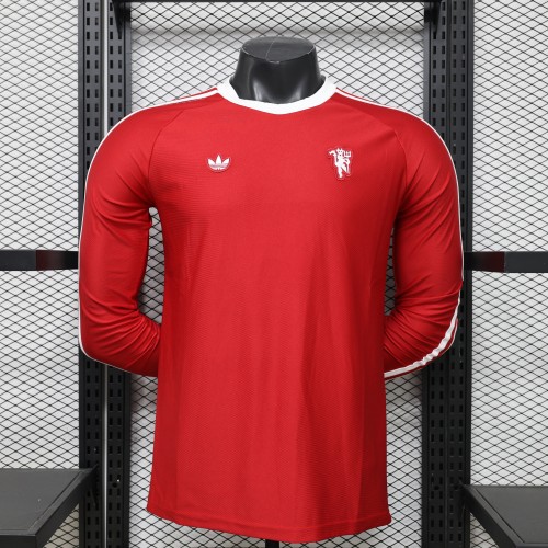 26-27 Man Utd Red Long Sleeve Player Version Soccer Jersey (长袖球员)