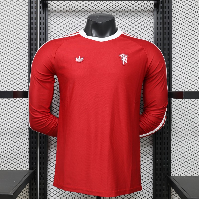 26-27 Man Utd Red Long Sleeve Player Version Soccer Jersey (长袖球员)