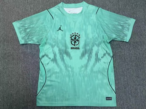 26-27 Brazil Blue Goalkeeper Fans Soccer Jersey