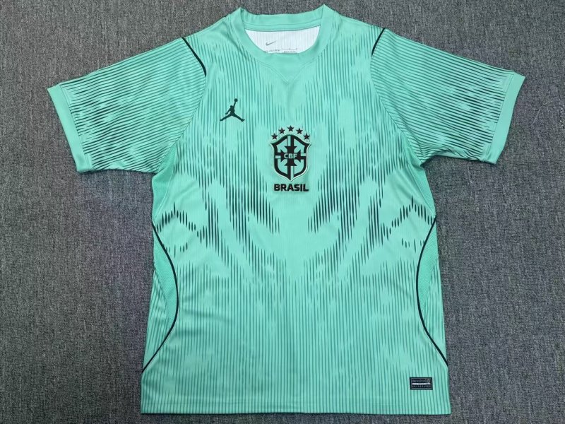 26-27 Brazil Blue Goalkeeper Fans Soccer Jersey