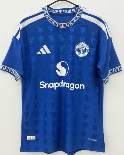 25-26 Man Utd Blue Special Edition Fans Soccer Jersey