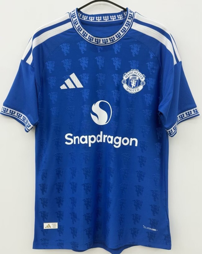 25-26 Man Utd Blue Special Edition Fans Soccer Jersey