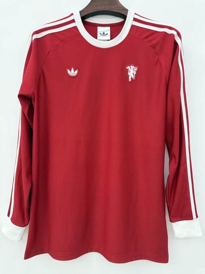 26-27 Man Utd Red Fans Long Sleeves Training shirts