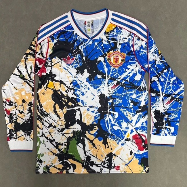 26-27 Man Utd Blue Joint Edition Fans Long Sleeves Training shirts