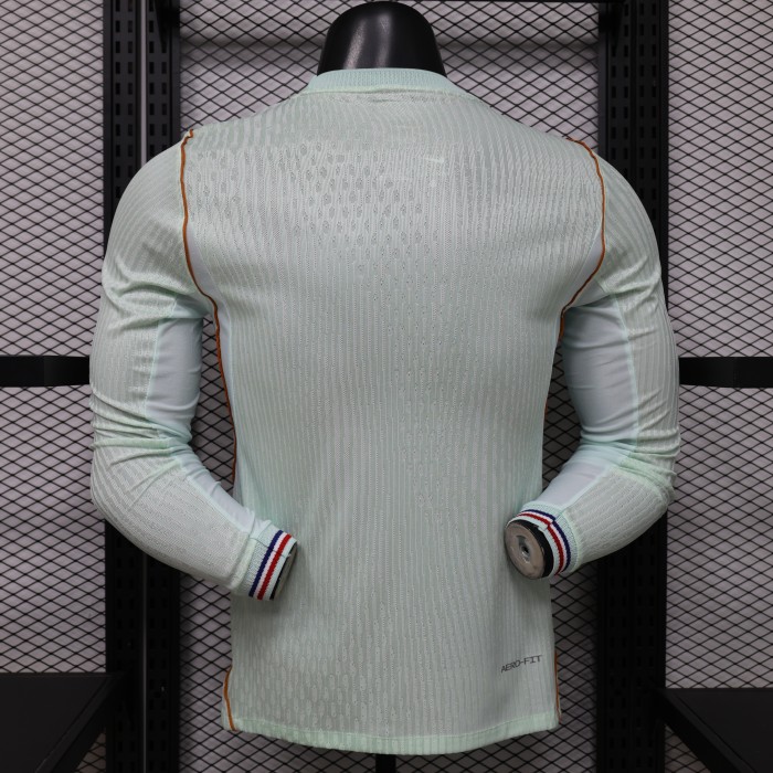 26-27 France Away Player Version Long Sleeves Soccer Jersey