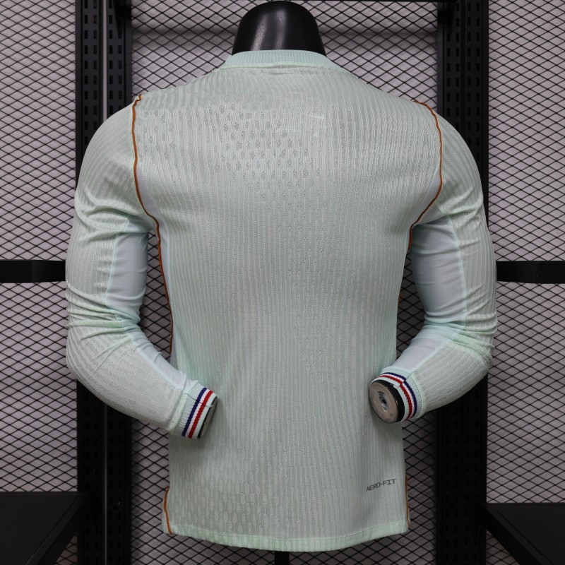 26-27 France Away Player Version Long Sleeves Soccer Jersey