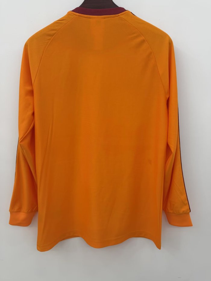25-26 Roma Orange Fans Long Sleeves Soccer Jersey