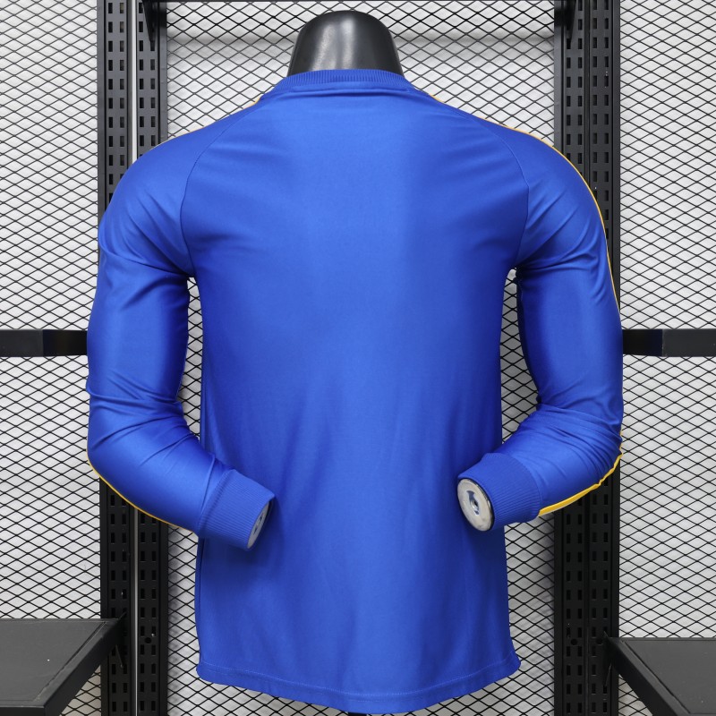 26-27 RMA Bule Player Version Long Sleeves Soccer Jersey