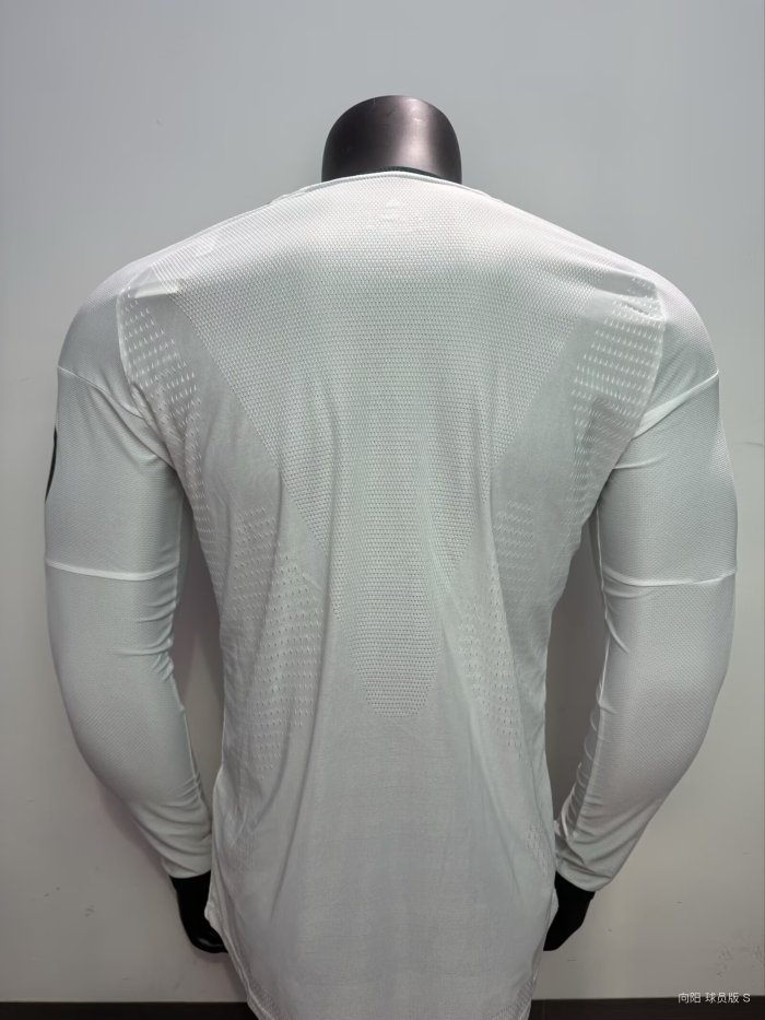 26-27 RMA Home Player Version Long Sleeves Soccer Jersey