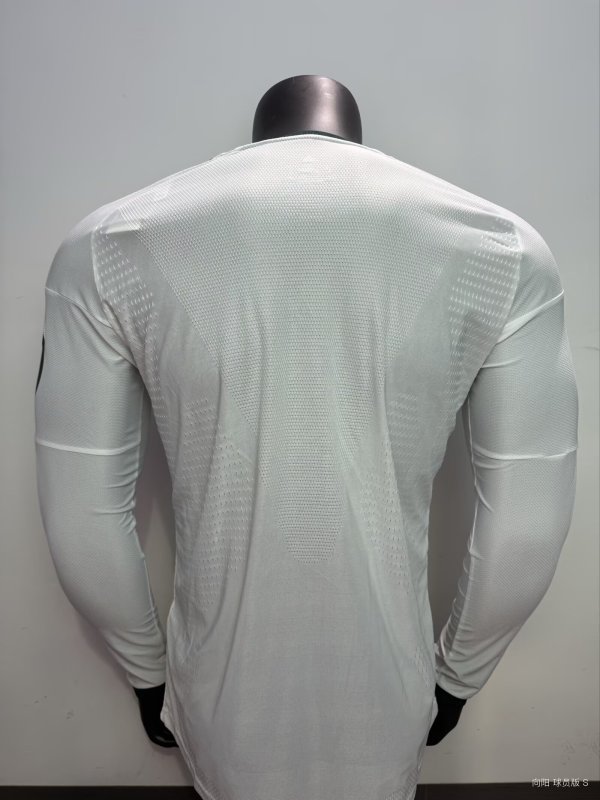 26-27 RMA Home Player Version Long Sleeves Soccer Jersey
