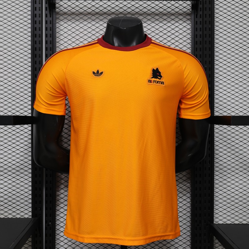 25-26 Roma Orange Player Version Soccer Jersey