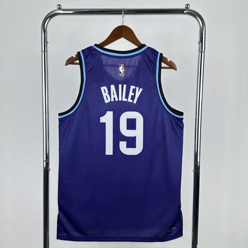 25-26 JAZZ BAILEY #19 Purple Top Quality Hot Pressing NBA Jersey