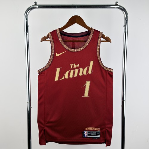 23-24 Cleveland Cavaliers HARDEN #1 Red City Edition Top Quality Hot Pressing NBA Jersey