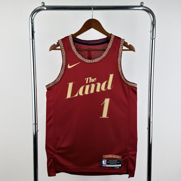 23-24 Cleveland Cavaliers HARDEN #1 Red City Edition Top Quality Hot Pressing NBA Jersey