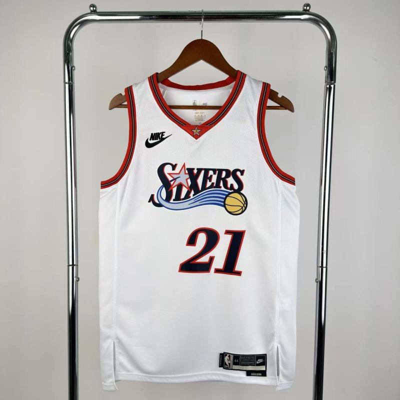 25-26 76ERS EMBIID #21 White Top Quality NBA Jersey