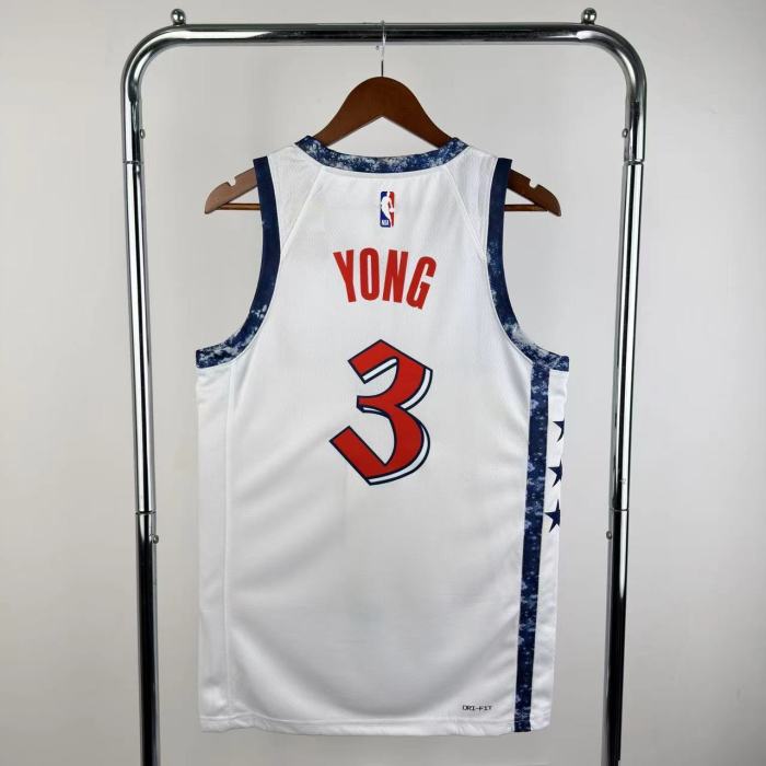 24-25 Wizards YONG # 3 White City Edition Top Quality Hot Pressing NBA Jersey