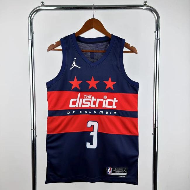 24-25 Wizards YONG #3 Royal Blue Top Quality Hot Pressing NBA Jersey (Trapeze Edition)飞人版