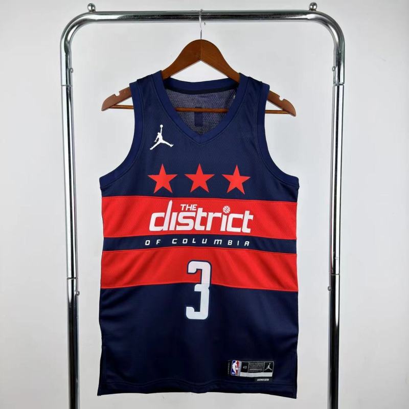 24-25 Wizards YONG #3 Royal Blue Top Quality Hot Pressing NBA Jersey (Trapeze Edition)飞人版