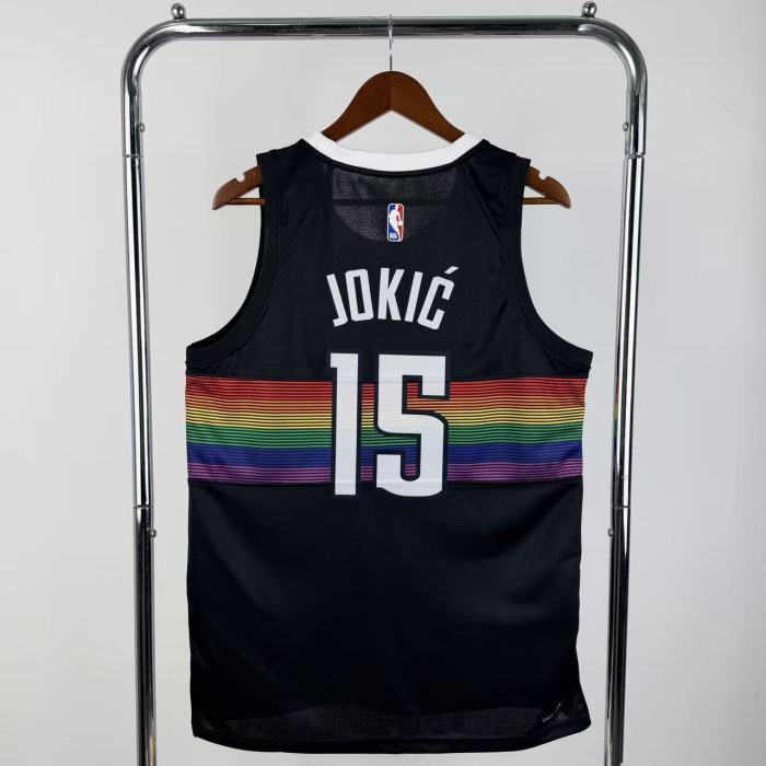25-26 Nuggets JOKIC #15 Black City Edition Top Quality Hot Pressing NBA Jersey