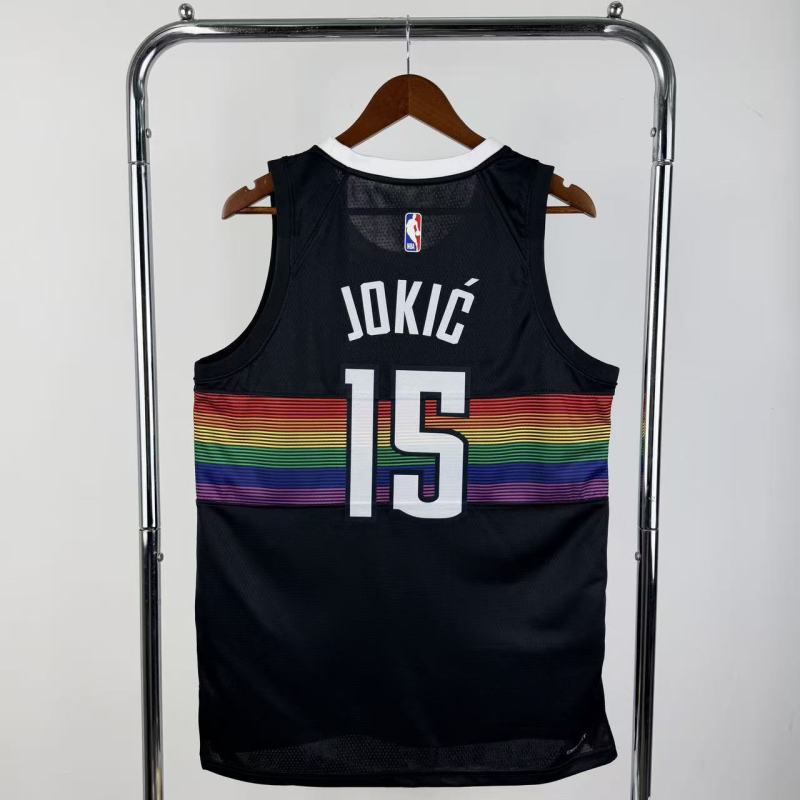 25-26 Nuggets JOKIC #15 Black City Edition Top Quality Hot Pressing NBA Jersey