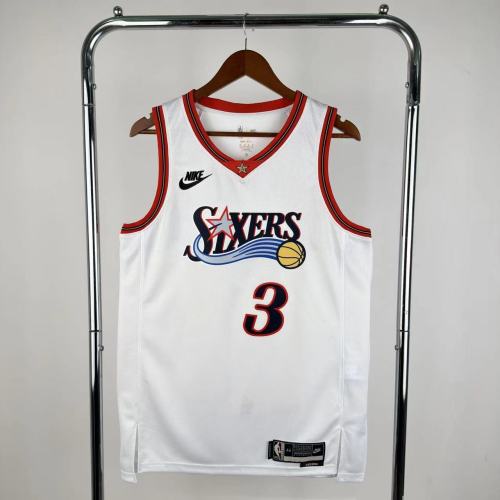 25-26 76ERS IVERSON #3 Top White Quality NBA Jersey