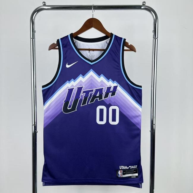 25-26 JAZZ MARKKANEN #00 Purple Top Quality Hot Pressing NBA Jersey