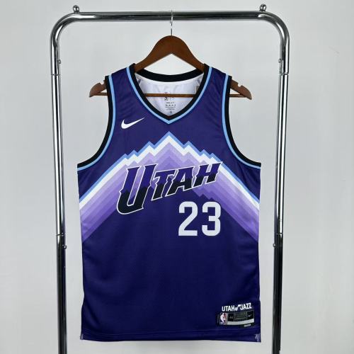 25-26 JAZZ MARKKANEN #23 Purple Top Quality Hot Pressing NBA Jersey