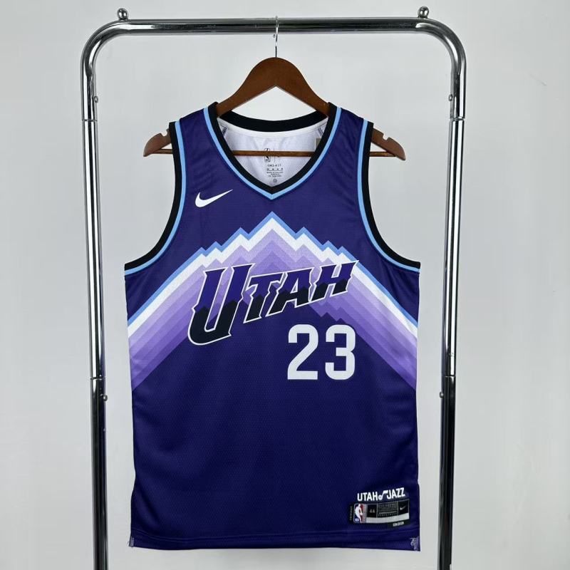 25-26 JAZZ MARKKANEN #23 Purple Top Quality Hot Pressing NBA Jersey