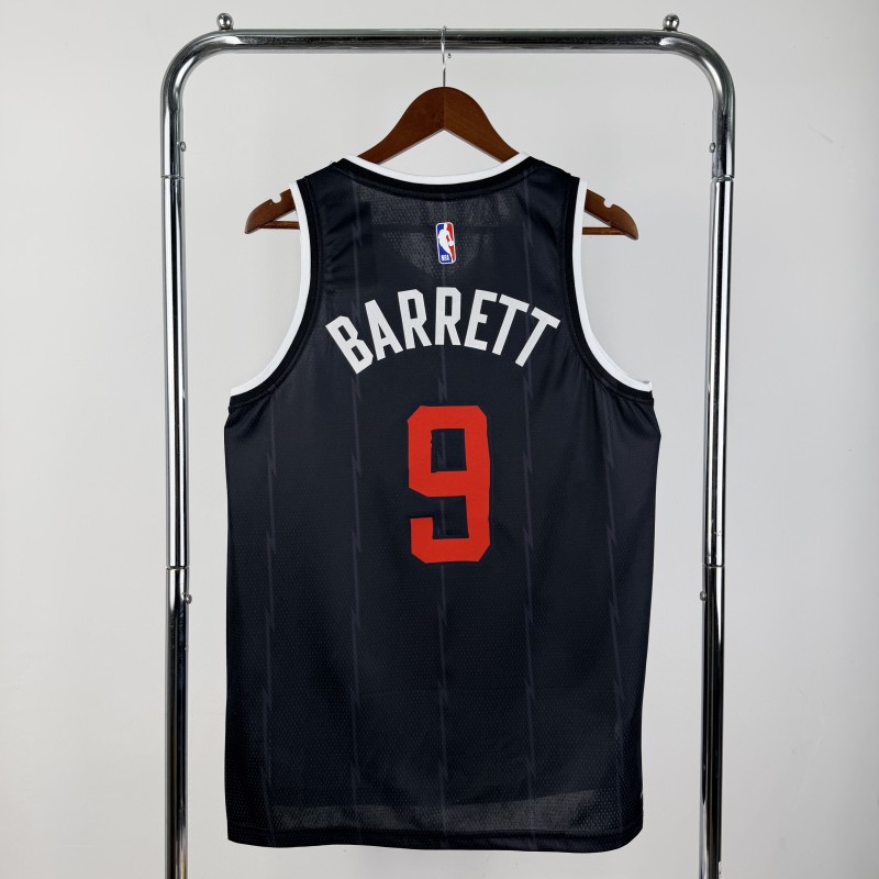 25-26 Raptors BARRETT #9 Black Top Quality NBA Jersey