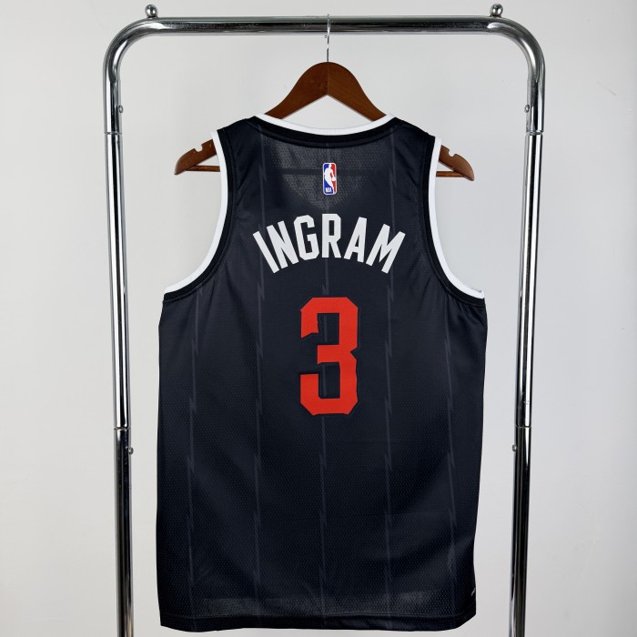 25-26 Raptors INGRAM #3 Black Top Quality NBA Jersey