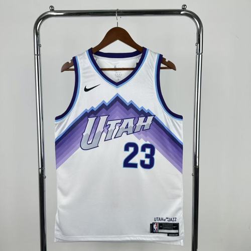 25-26 JAZZ MARKKANEN #23 White Top Quality Hot Pressing NBA Jersey