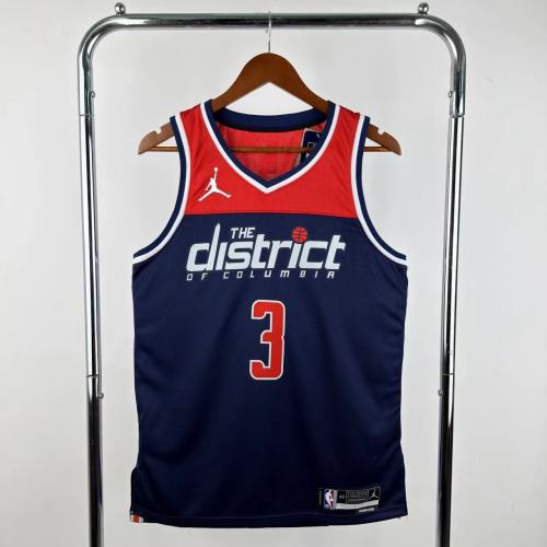 22-23 Wizards YONG #3 Royal blue Top Quality Hot Pressing NBA Jersey (Trapeze Edition)