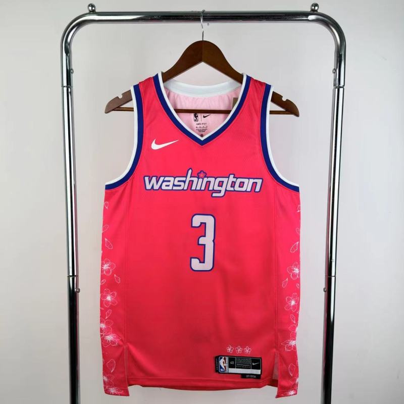 22-23 Wizards YONG #3 Pink City Edition Top Quality Hot Pressing NBA Jersey