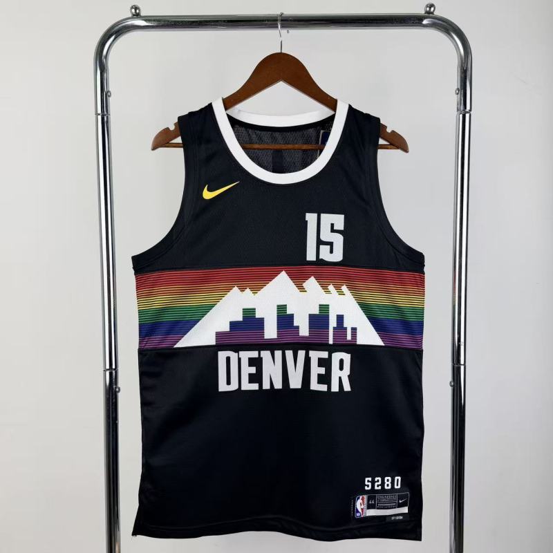 25-26 Nuggets JOKIC #15 Black City Edition Top Quality Hot Pressing NBA Jersey