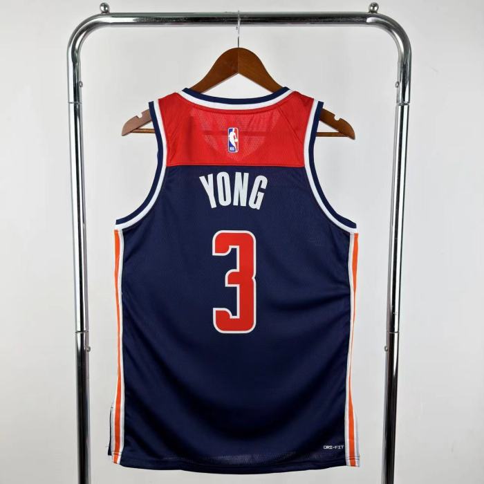 22-23 Wizards YONG #3 Royal blue Top Quality Hot Pressing NBA Jersey (Trapeze Edition)