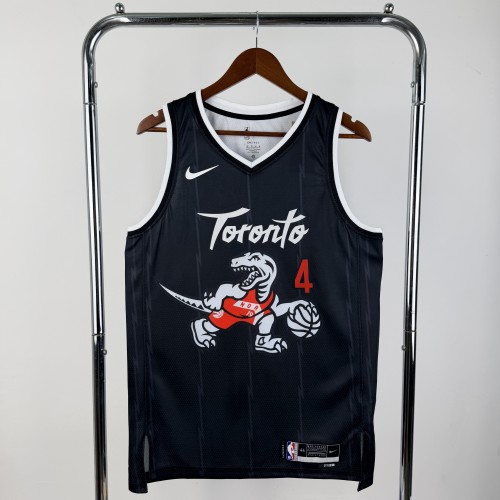25-26 Raptors BARNES #4 Black Top Quality NBA Jersey
